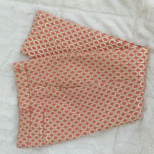 J Crew gold and coral pants. Like new condition